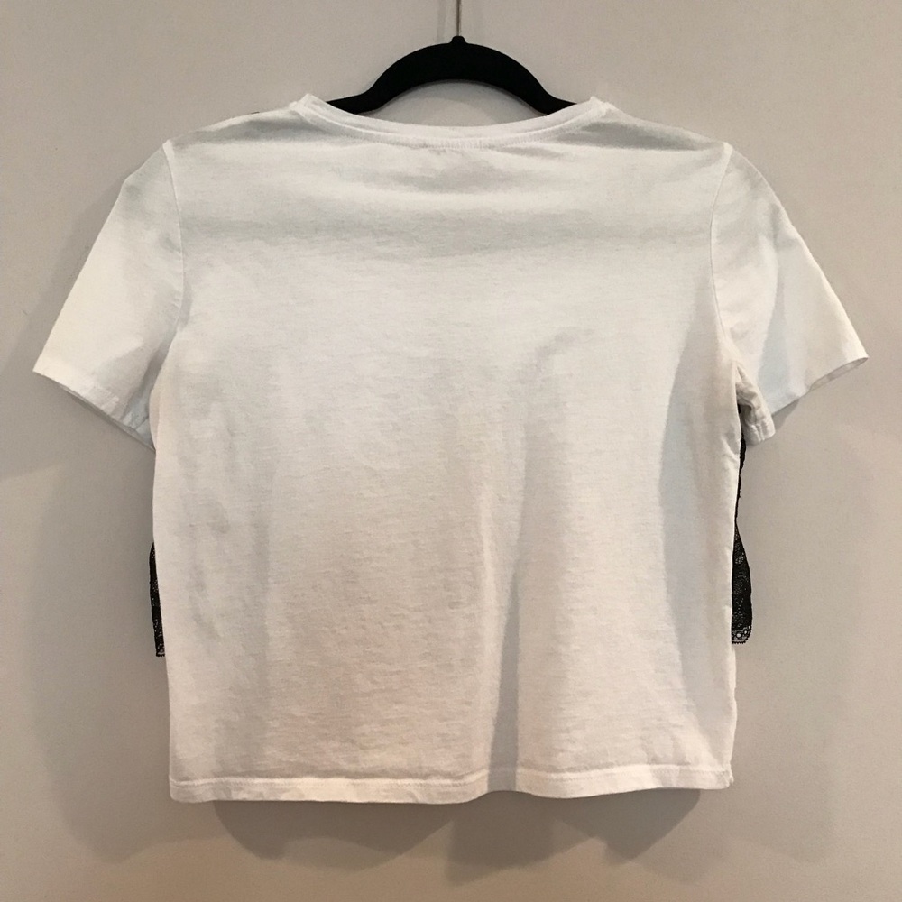 Zara tee shirt with lace overlay - Picture 3 of 4